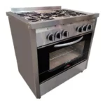 COCINA SEMI INDUSTRIAL USMAN WIN UP 85CM ANCHO, 5 HORNALLAS, CON PUERTA DE VIDRIO