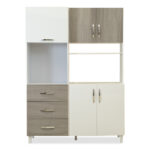 KIT COCINA 5P 3C BLANCO GRIS 196X140X47 MAXIMO