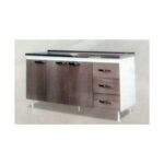 BAJO MESADA COLOR BLANCO/GRIS 160X82X50 MAXIMO