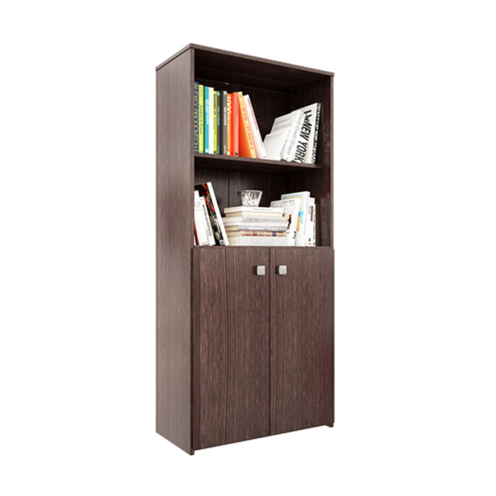 BIBLIOTECA 1,35M C/PUERTAS BAJAS WENGUE ORLANDI - Imagen 1