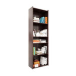 BIBLIOTECA ABIERTA CON ESTANTES COLOR WENGUE 60X190X30 ORLANDI