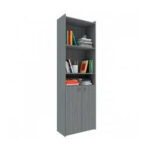 BIBLIOTECA CON PUERTAS BAJAS COLOR LINOSA 60X190X30 ORLANDI