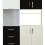 KIT COCINA 5P 3C BLANCO NEGRO 196X140X47 MAXIMO