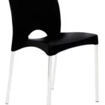 SILLA BOSTON NEGRA PATAS METALICAS