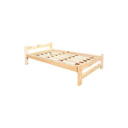 CAMA DE PINO CRUDO 1 PLAZA 80CM ECO