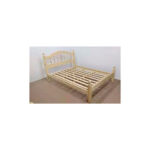 CAMA DE PINO CRUDO 2 PLAZAS 140CM TORNEADA