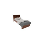 CAMA 1 PLAZA CON REPISA COLOR MOGNO 90X90X210 ORLANDI