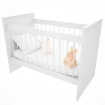 CUNA DE MELAMINA COLOR BLANCO, MEDIDAS 90X130X70CM DELOS