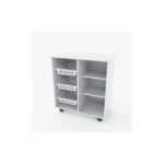 FRUTERO 3 CANASTOS 2 ESTANTES, COLOR BLANCO, MEDIDAS 76X70X40CM, DELOS