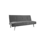FUTON SILLON 170X76X74CM CAMA 170X93X36CM TERCIOPELO COLOR GRIS CLARO DELOS