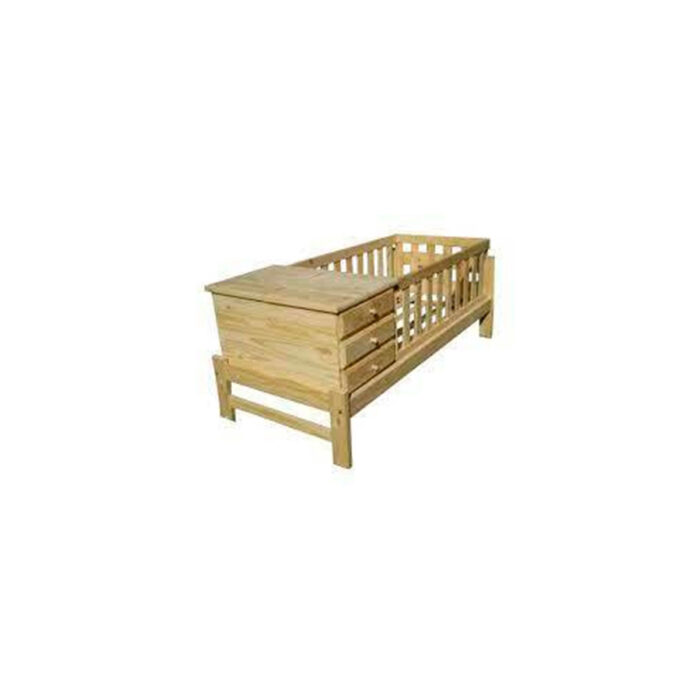 KIT CUNA FUNCIONAL DE PINO SIN CAMA - Imagen 1