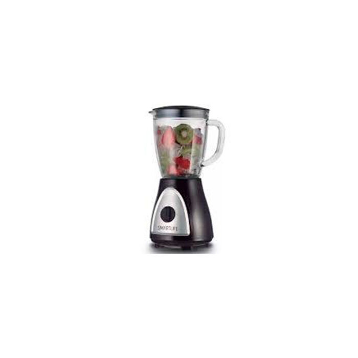 LICUADORA SMARTLIFE, JARRA DE VIDRIO 1.5L, APTA PARA MOLER HIELO, 400W DE POTENCIA, 2 VELOC, COLOR NEGRA - Imagen 1