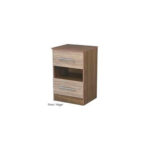 MESA DE LUZ VENEZIA PREMIUM 2C 71X47X41 COLOR PINOT/NOGAL MAXIMO