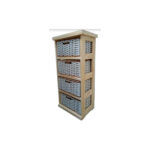 ORGANIZADOR DE PINO 4 CANASTOS, MEDIDAS 0,50X1M