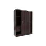 ROPERO 2 PUERTAS CORREDIZAS 2C LINEA SUAVE COLOR WENGUE MEDIDAS 182X53X184 ORLANDI