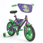 BICICLETA ROD 12 ZOOMBIES VARON, CUADRO DE ACERO, FRENOS PIÑON FIJO, VERDE Y VIOLETA, STARK