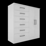 CHIFFONIER/COMODA 1,20 6C 2P COLOR BLANCO ORLANDI
