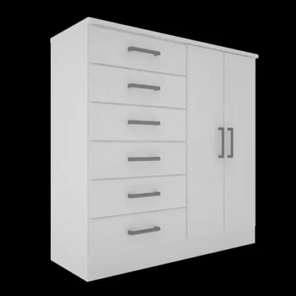 CHIFFONIER/COMODA 1,20 6C 2P COLOR BLANCO ORLANDI