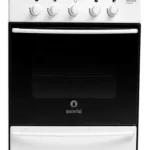 COCINA ESCORIAL MASTER, CLASSIC BLANCA, REJILLA SIMPLE, PUERTA HORNO VIDRIO, REJA HORNO SIMPLE, GAS ENVASADO, MEDIDAS 93X56X60CM