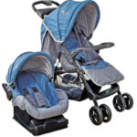 COCHE CUNA EUROPEO LATAPY, 6 RUEDAS, 2 BANDEJAS CON GATILLO Y BUTACA