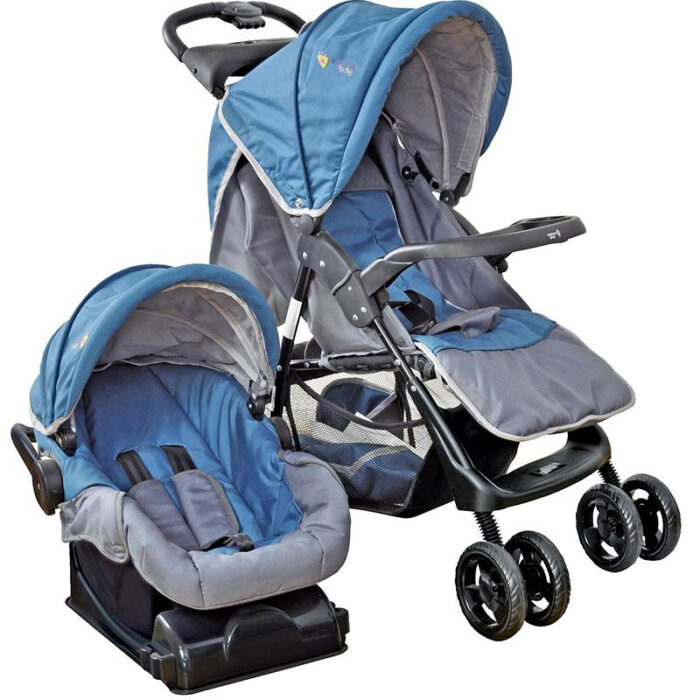 COCHE CUNA EUROPEO LATAPY, 6 RUEDAS, 2 BANDEJAS CON GATILLO Y BUTACA - Imagen 1