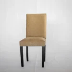 SILLA VESTIDA REFORZADA TELA ANTIDESGARRO BEIGE PATAS COLOR NEGRO