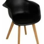 SILLA EAMES C/PATAS MADERA NAC NEGRA