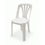 SILLA PLASTICA SIMPLE APILABLE, NIKOLAS MUNRO, COLOR BLANCA, MEDIDAS 41X82,5X52