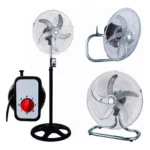 VENTILADOR 3 EN 1 PARED/MESA/PIE 18" ORYX 90W, 5 ASPAS METALICAS, 3 VELOCIDADES