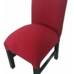 SILLA VESTIDA CHENILLE ROJO/ BORDO REFORZADA PATAS COLOR NEGRO