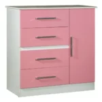 COMODA FORTALEZA 1P 4C INFANTIL ROSA MAXIMO