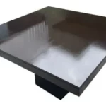 MESA LAQUEADA COLOR NEGRO TAPA CIEGA FIJA 130X130