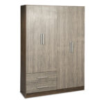 ROPERO VENEZIA PREMIUM 4P 2C 200X150X50 COLOR PINOT/NOGAL MAXIMO