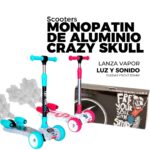 SCOOTERS MONOPATIN DE ALUMINIO CRAZY SKULL - Imagen 2