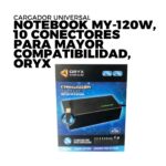 CARGADOR UNIVERSAL NOTEBOOK MY-120W, 10 CONECTORES PARA MAYOR COMPATIBILIDAD, ORYX