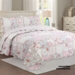 CUBRECAMA AMARELO QUILT ESTAMPADO REVERSIBLE 2 1/2 240X260 CM, 2 FUNDAS DE 50X70 CM + 2 FUNDAS DE 50X50/30X45CM - Imagen 2
