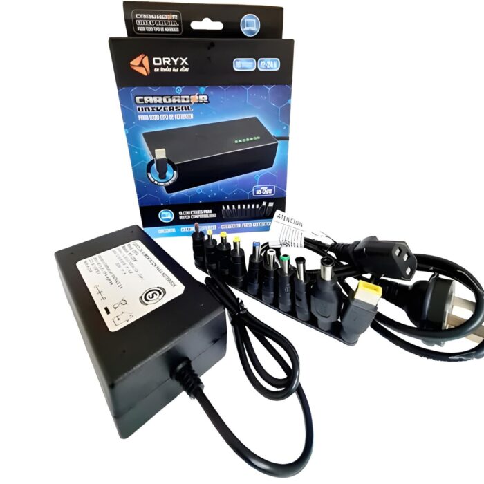 CARGADOR UNIVERSAL NOTEBOOK MY-120W, 10 CONECTORES PARA MAYOR COMPATIBILIDAD, ORYX - Imagen 2