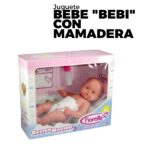BEBE "BEBI" CON MAMADERA EN CAJA JUGUETES