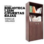 BIBLIOTECA 1,35M C/PUERTAS BAJAS WENGUE ORLANDI