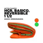 ACOLCHADO HGR, BASICO, REVERSIBLE 1 1/2, 60X240, VERDE/NARANJA