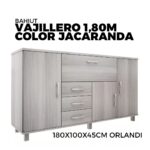 BAHIUT VAJILLERO 1,80M COLOR JACARANDA, 180X100X45CM ORLANDI