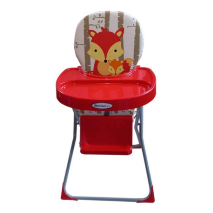 SILLA DE COMER CON BANDEJA, PLEGABLE, COLOR ROJO/GRIS, MODELO: BABIES CO - Imagen 2