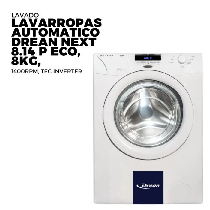 LAVARROPAS AUTOMATICO DREAN NEXT 8.14 P ECO, 8KG, 1400RPM, TEC INVERTER - Imagen 1