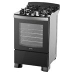 COCINA MULTIGAS DE VIDRIO TEMPLADO ATMA COLOR NEGRO, HORNO CON LUZ INTERIOR, ENCENDIDO ELECTRICO, MEDIDAS 56X88X68CM - Imagen 2