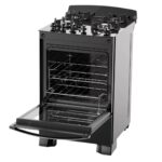 COCINA MULTIGAS DE VIDRIO TEMPLADO ATMA COLOR NEGRO, HORNO CON LUZ INTERIOR, ENCENDIDO ELECTRICO, MEDIDAS 56X88X68CM - Imagen 3