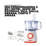 MULTIPROCESADORA 5 EN 1 EIFFEL, 800W DE POTENCIA, PICA, RALLA, REBANA, CORTA Y AMASA