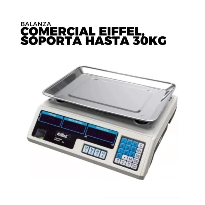 BALANZA COMERCIAL EIFFEL, SOPORTA HASTA 30KG - Imagen 1