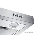 CAMPANA DE COCINA ATMA, ACERO INOXIDABLE, 60CM DE ANCHO, CON LUCES LED, 3 NIVELES DE VELOCIDADES - Imagen 2